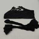 ohyeahlady Women Thigh Highs Stocking for Garter Belt Sexy Mesh Lace Plus Size Suspender with 4 Straps Metal Clips (XL-2XL)