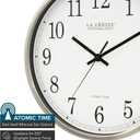 La Crosse Technology 12 Inch Atomic Analog Wall Clock, Aluminum (WT-3126B)