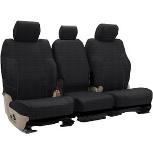 ESMING Front 40/20/40 Oxford Fabric Seat Covers for Ford F150 XLT/Lariat 2014 for Ford F250 F350 F450 F550 XLT Lariat 2015-2021 Front 40/20/40 Split Bench with Center Console-Black