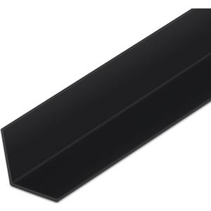 1 Pcs Wall Corner Protector Vinyl Trim,2-3/8 X 48 Inches,Black | Guards Against Scratches, L-shaped Molding for Door Countertop Furniture Cabinet Corners, Easy Install and Cleaning
