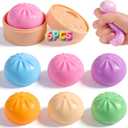 6 Pack Dumpling Squishy Mystery Box, 6 Color Dumpling Squishy Pack, Dumplings Squeeze Fidget Toys, Squishies for Kids Party Favors Goodie Bag Stuffers Classroom Prizes