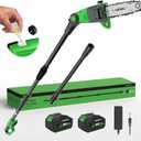 SOYUS 8-Inch Cordless Pole Saw For Tree Trimming With 2 x 3.0 Ah Batteries