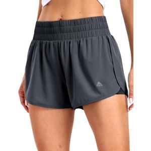 Haimont Athletic Running Shorts Women 3" Quick Dry Workout Gym Shorts Exercise Sporty Active Short Dark Grey, L