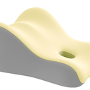 Natural Latex Pillow for Adults - Ergonomic Support for Maternity, Home & Couples, Multi-Functional for Sleeping, Lounging, Reading, Removable Washable Cover (Yellow)
