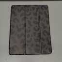 Compatible with iPad Air Case 11 Inch M3 2025,M2 2024 5th/4th Generation 10.9 Inch (2022/2020) with Pencil Holder TPU Back Case Auto Sleep/Wake Cover Cute Women Girls-Black Leopard Cheetah (Black Purple-C1)