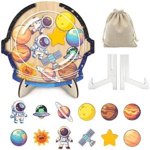 AXULUXAL Reward Jar for Kids, Space Explorer Classroom Reward Jar with Classroom Students Potty Training Rewards Jars Incentive for Boys Girls Positive Behavior (Astronaut & Asteroid)