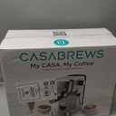 CASABREWS 3700 Essential Espresso Machine 20 Bar, Stainless Steel Cappuccino & Latte Machine with Steam Frother for Home, 43.9oz Water Tank, Coffee Gift for Women & Men, Silver