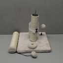 MECOOL Cat Scratching Post Premium Basics Kitten Scratcher Sisal Scratch Posts with Hanging Ball 22in for Kittens or Smaller Cats (22 inches for Kitten, Beige)