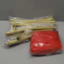 7.2ft Round Backdrop Stand and Red Covers 1 Stable Balloon Arch Stand with Base and 1 Polyster Circle Arch Covers Metal Wedding Arch Backdrop Stand Frame for Parties Baby Shower Garden Decorations