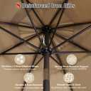 Blissun 9' Outdoor Patio Umbrella, Outdoor Table Umbrella, Yard Umbrella, Market Umbrella with 8 Sturdy Ribs, Push Button Tilt and Crank