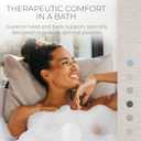 BADESOFA Luxury Bath Pillow M - Lusciously Soft & Comfortable Tub Pillow for Bathtub - Washable & Quick-Drying Bath Back Pillow - Non-Slip Full Body Tub Pillow - Luxury Spa Cushion in Ivory Pearl