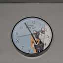 8 inch Plastic Wall Clock Battery Operated, Decorative Round Wall Clock, Quiet Wall Clock, Cat Pattern (2269-three Cat)