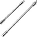 3/8" Flexible Socket Extension, Flexible Wrench Extension Drive Socket Driver Handle 2Pcs (8 Inch, 12 Inch) (Silver)