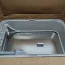 Stainless Steel Cat Litter Box with Lid, XL Extra Large High Sided Litter Box for Big Cats, Odor Free Open Top Litter Pan Easy Cleaning Anti-Urine Leakage Non-Stick, Includes Scoop, Light Grey