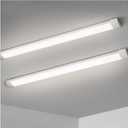 KILIPOL 4FT LED Batten Light, Ceiling Surface Mounted Slim LED Tube Lights, 40W 4000K Neutral White for Office, Shop, Garage, Home, 2 Packs