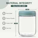 NETANY 6-pack 16 oz Overnight Oats Containers with Lids, Glass jars with Airtight Lids, Wide mouth Mason Salad jars, Glass Food Storage Containers for Snacks Yogurt Spice Sugar