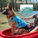 PETDSH Dog Life Jacket Large, High Flotation Dog Life Vest for Swimming Boating, Reflective Puppy Lifejacket with Superior Buoyancy and Rescue Handle, Adjustable Safety Dogs Floating Vests