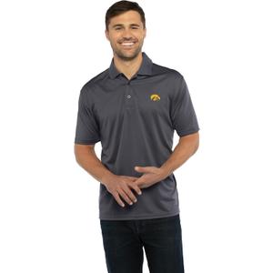 Vantage Apparel NCAA Mens Men's Dark Gray Collegiate Premium Moisture Wicking Icon Polo Size SM