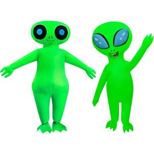 2 Packs Inflatable Alien Blow Up Costume Adult Inflatabe Suit for Halloween Party/Birthday/Carnival