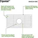 24.1 in. x 12.5 in. Centre Drain Sink Protector with Supersoft Silicone Feet in 304 Grade Stainless Steel