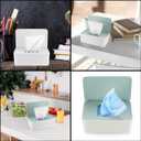 2Pcs Diaper Wipes Dispenser, Refillable Wipe Container, Wipe Container with Sealing Design Lid, Keep Wipes Fresh,Wet Wipes Cases (White/Green)