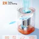 JOYROOM Air Pump for Inflatables, 3600 mAh Battery & Camping Light Portable Air Pump, 4.8kPa Ultra-Fast and Mini Electric Air Mattress Pump (Vivid Orange)