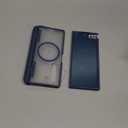 for Samsung Galaxy Z Fold 6 Case with S pen Holder, [Compatible with Mag-safe] [Hidden Kickstand] [Privacy Screen Protection] Translucent Matte Strong Magnetic Shockproof Case for Fold 6 (Blue)