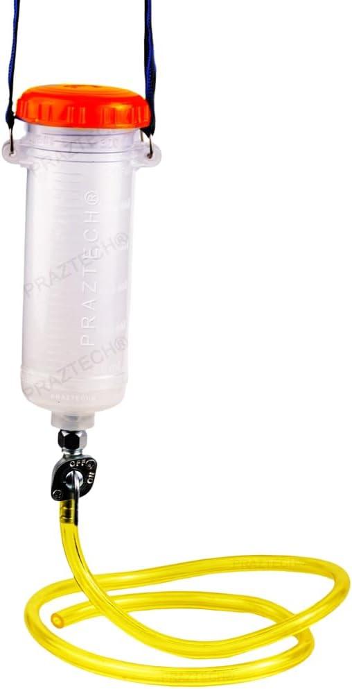 PRAZTECH Auxiliary Fuel Tank Workshop Tool Balancing Carbs Carburettor | Average Testing Bottle Tank Tool Fuel Feed | Motorbike Servicing Tuning Tune Up