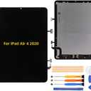 A-MIND for iPad Air 4 2020 10.9" Replacement LCD Display Touch Digitizer Assembly A2324 A2072 A2325 A2316 Full Repair Kit with LCD and Tools(Black)