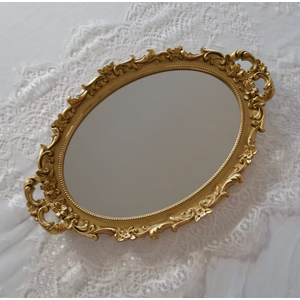 Gold Vintage Oval Centerpiece Trays