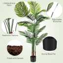 Jexine 2 Pack Artificial Palm Trees 3Ft, Fake Plants Fake Trees Artificial Areca Palm Plants for Outdoor Indoor Faux Tree in Pot for Pool Home Decor Office Housewarming Gift Modern Decoration