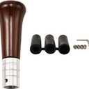 Wood Grain Gear Shifter Knob, Universal Car Gear Shift Manual Knobs Aluminum Alloy Stick Shift Handle with 3 Threaded Adapters M8 M10 M12, Style B