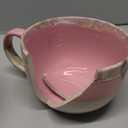 Bosmarlin Large Ceramic Coffee Mug Set of 2, Stoneware Jumbo Latte Mugs Tea for Office and Home, 16 Oz, Dishwasher and Microwave Safe(Pink, 2)
