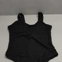 Limeeke Women One Piece Swimsuit Solid Ribbed Monokini Swimwear Scoop Neck Low Back Bathing Suit, Medium