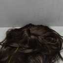 Alanhair Dark Brown Wigs for Women with Curtain Bangs 16 Inches Shoulder Length Natural Synthetic Wig for Daily Use