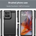 Case for Moto G75 Case,for Motorola G75 5G, Slim Thin Phone Cover TPU Soft Back Cases Anti-Scratch Shockproof Protective Cover for Motorola Moto G75 Black