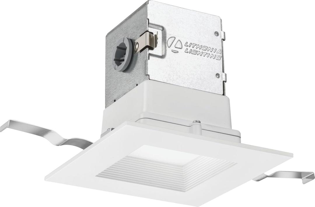 Lithonia Lighting 4JBK SQ 30K 90CRI MW M6 Canless Kit, Square, Matte White