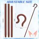 Tellingyou 5 Pcs Halloween Ice Costume for Men Adults Blue Hoodie White Wig Ice Staff Elf Ears for Halloween Anime Costume (Medium)