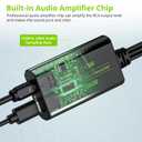 LiNKFOR 192kHz DAC Converter Digital to Analog Converter Digital Optical SPDIF Toslink to Analog Stereo Audio RCA L/R Audio Adapter with Optical Cable for HDTV Blu Ray DVD Amps (RCA Female)