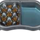 Neater Pet Brands Neater Slow Feeder Dog Bowls, Slows Down Fast Eating to Prevent Vomiting, Overeating, & Bloat, Dog Slow Feeder Bowl with Wide, Non-Slip Base, Holds 2.5 Cups Food and 8.5 Cups Water (Gunmetal)