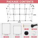 24 Panels Portable Small Animals Playpen,48"x 24"x 28" Transparent Pet Playpen,Portable Plastic Enclosure,Puppy Play Pen for Indoors Outdoor Pet Fence for Guinea Pigs,Bunny,Ferrets,Hamsters,Hedgehogs