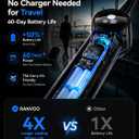 RANVOO AirJet X5 [New-Gen Jet Clean | Max Tartar Removal] Electric Toothbrush, 100% Plaque Removal, Whitening & Gum Care, 60-Day Battery Life, Rechargeable with 3 Pro Brush Heads, Space Gray