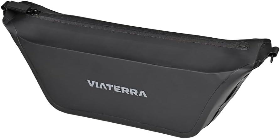 ViaTerra Waterproof Handlebar Bag 2L Universal Motorcycle Handlebar Pouch | Front/Crash Bar Storage Bag For Adventure Riding