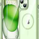 TAURI for iPhone 15 Case, Compatible with MagSafe [Anti-Yellowing] with Screen Protectors, Military-Grade Protection, Shockproof Slim Magnetic Phone Case for iPhone 15 6.1", Green