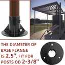 1PC Round Posts Base Bracket Chain Link Fence Flange Post Holder Heavy Solid Pole Floor Flange for Holding Fence Mailbox Pergola Railing Deck Round Posts (OD 2-3/8'') with Screws