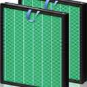 Improvedhand Vital 100S HEPA Replacement Filter Toxin Absorber Compatible With LEVOIT Vital 100S/100S-P Air Purifier, High-Efficiency 3-IN-1 True HEPA and Activated Carbon Filters, Pack of 2, Green