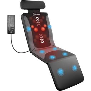 COMFIER FSA Full Body Massage Mat with Heat, HSA Eligible Shiatsu Back Massager for Pain Relief Deep Tissue Kneading & Vibration, Heating Chair Massage Pad for Recliner Sofa Bed, Gifts for Mom Dad