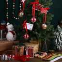 Tenceur 12 Pack Christmas Ornament Making Kit Wishing Clear Fillable Ornaments Decorating Kit Christmas Crafts Hanging Wishes Decoration with Glitter Sequin for Tree Party Favor Women Men Friends