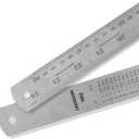 2 Pack Pacific Arc 24 Inch Stainless Steel Ruler with Inch/Metric Conversion Table