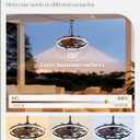 Fanbulous Outdoor Ceiling Fans with Light for Patios, 24" Weatherproof Plug in Ceiling Fan, Gazebo Fan Remote&APP Control, 3CCT Dimmable, Caged Ceiling Fan with Hanging Hook for Porch, Pergola, Canopy